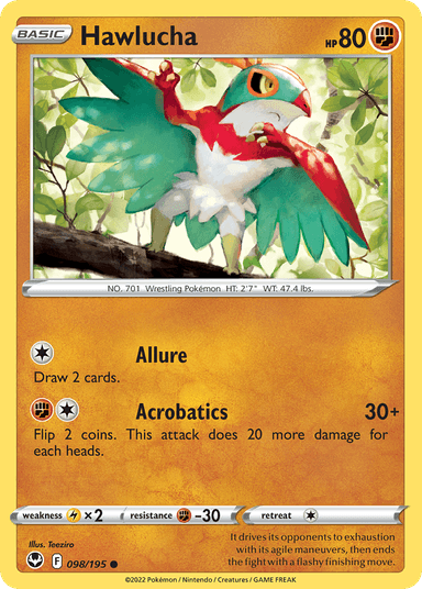 Hawlucha, Silver Tempest 98