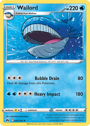 Wailord, Crown Zenith 32