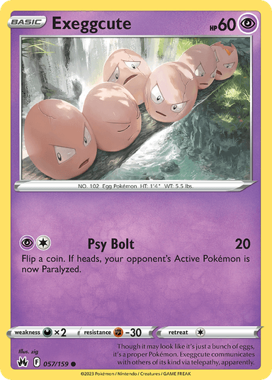 Exeggcute, Crown Zenith 57