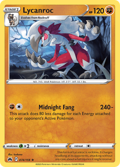 Lycanroc, Crown Zenith 74