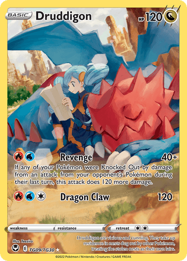 Druddigon, Silver Tempest Trainer Gallery TG09