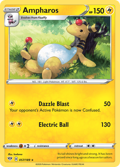 Ampharos, Darkness Ablaze 57
