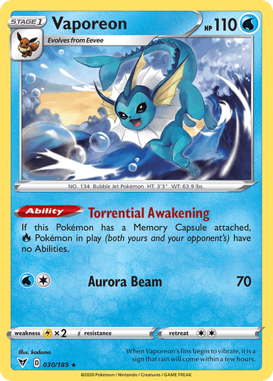 Vaporeon, Vivid Voltage 30