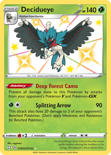 Decidueye, Shining Fates Shiny Vault SV003