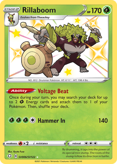 Rillaboom, Shining Fates Shiny Vault SV006