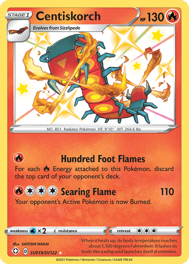 Centiskorch, Shining Fates Shiny Vault SV019
