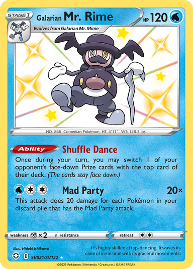 Galarian Mr. Rime, Shining Fates Shiny Vault SV021