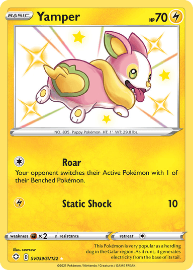 Yamper, Shining Fates Shiny Vault SV039