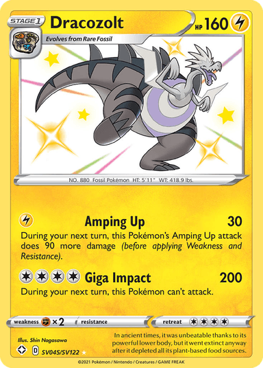 Dracozolt, Shining Fates Shiny Vault SV045