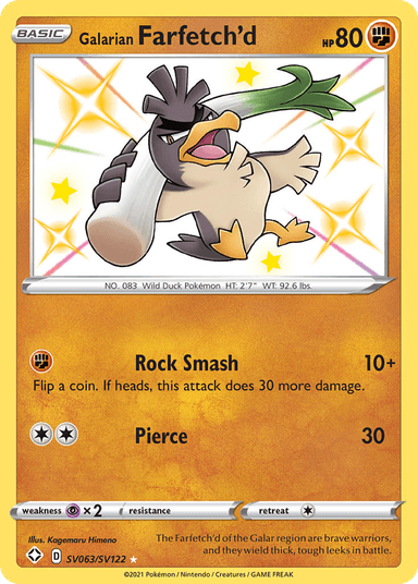 Galarian Farfetch'd, Shining Fates Shiny Vault SV063
