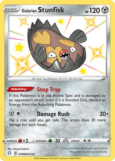 Galarian Stunfisk, Shining Fates Shiny Vault SV088