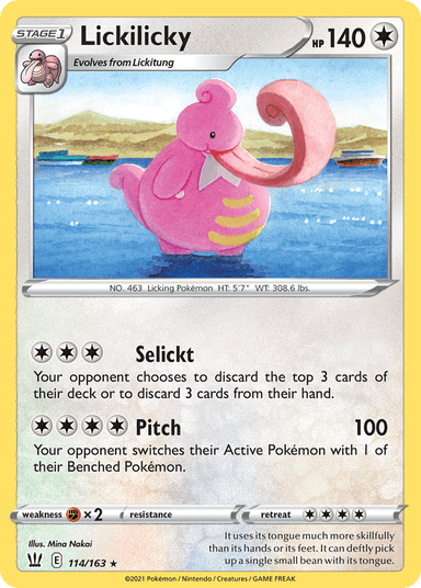Lickilicky, Battle Styles 114