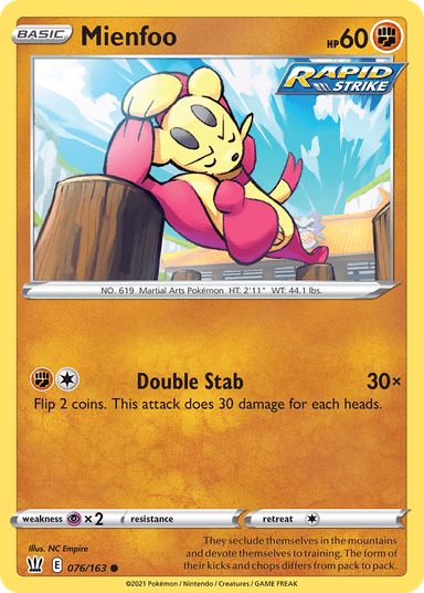 Mienfoo, Battle Styles 76