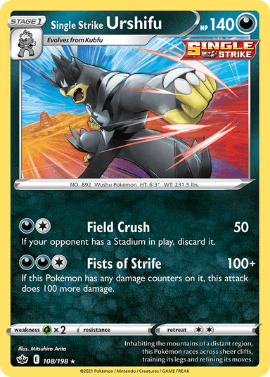 Single Strike Urshifu, Chilling Reign 108
