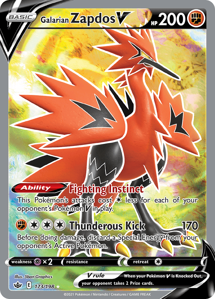 Galarian Zapdos V, Chilling Reign 173