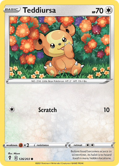 Teddiursa, Evolving Skies 126