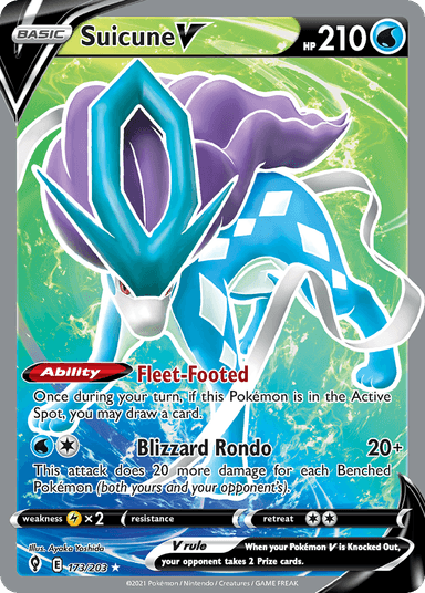 Suicune V, Evolving Skies 173