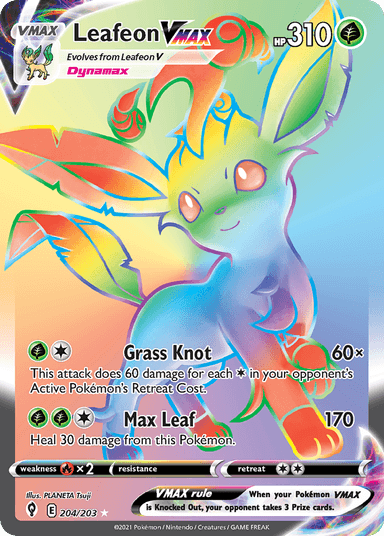 Leafeon VMAX, Evolving Skies 204