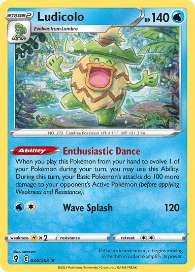 Ludicolo, Evolving Skies 34
