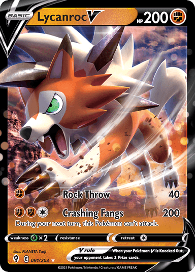 Lycanroc V, Evolving Skies 91