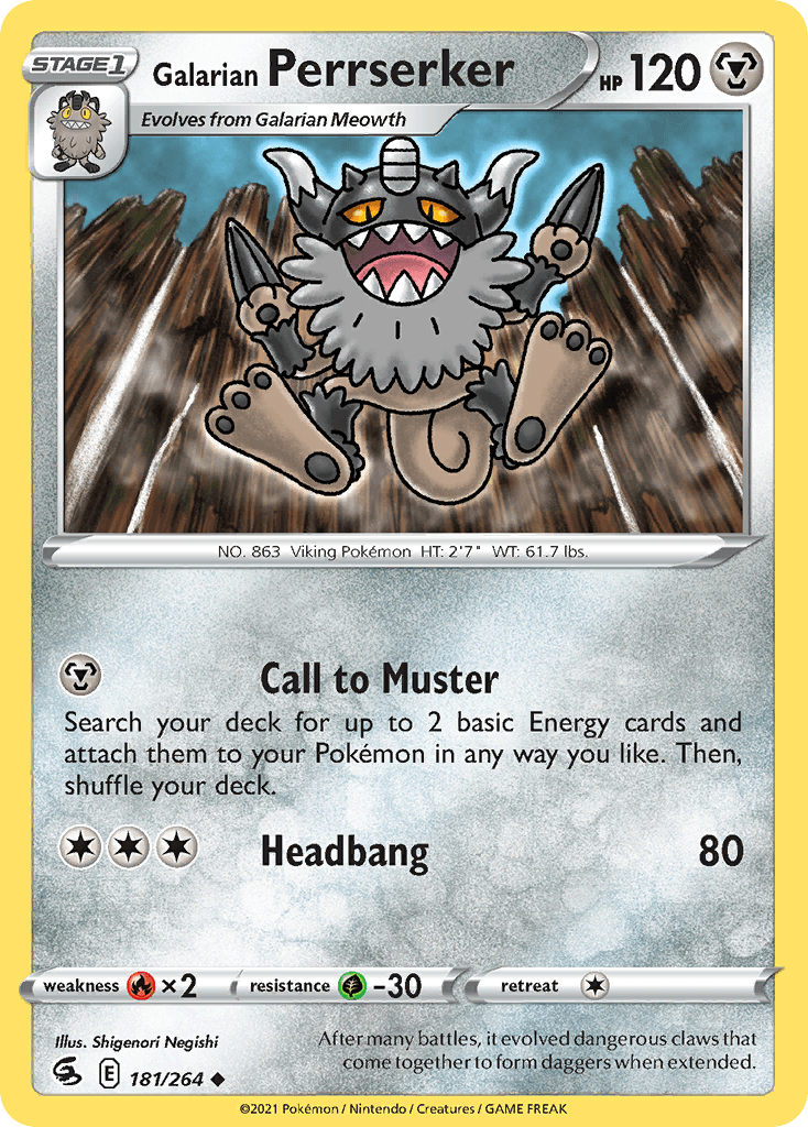 Galarian Perrserker, Fusion Strike 181