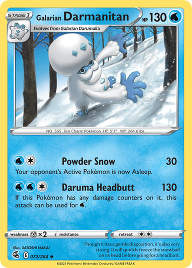 Galarian Darmanitan, Fusion Strike 72