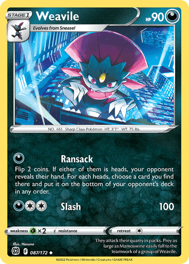 Weavile, Brilliant Stars 87