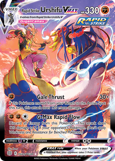 Rapid Strike Urshifu VMAX, Brilliant Stars Trainer Gallery TG21