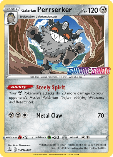 Galarian Perrserker, SWSH Black Star Promos SWSH008