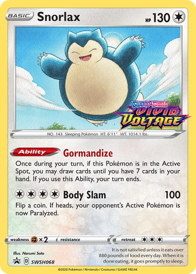 Snorlax, SWSH Black Star Promos SWSH068