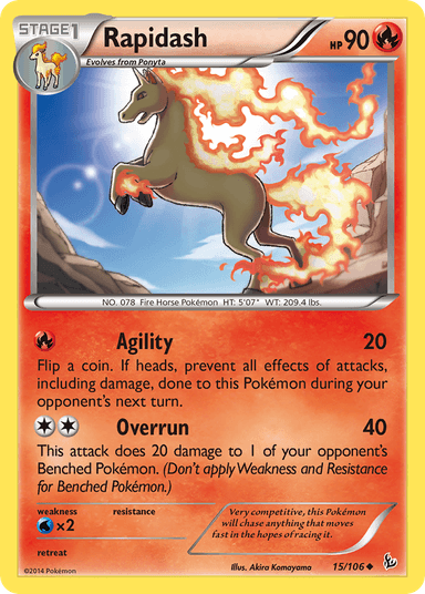 Rapidash, Flashfire 15