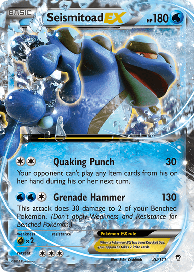 Seismitoad-EX, Furious Fists 20