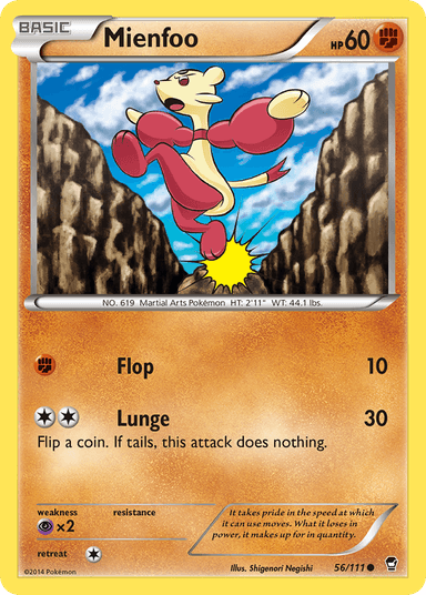 Mienfoo, Furious Fists 56