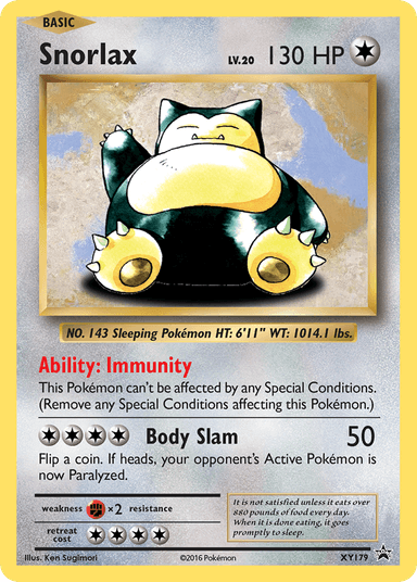 Snorlax, XY Black Star Promos XY179